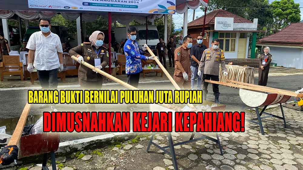 Barang Bukti Bernilai Puluhan Juta Rupiah Dimusnahkan Kejari Kepahiang