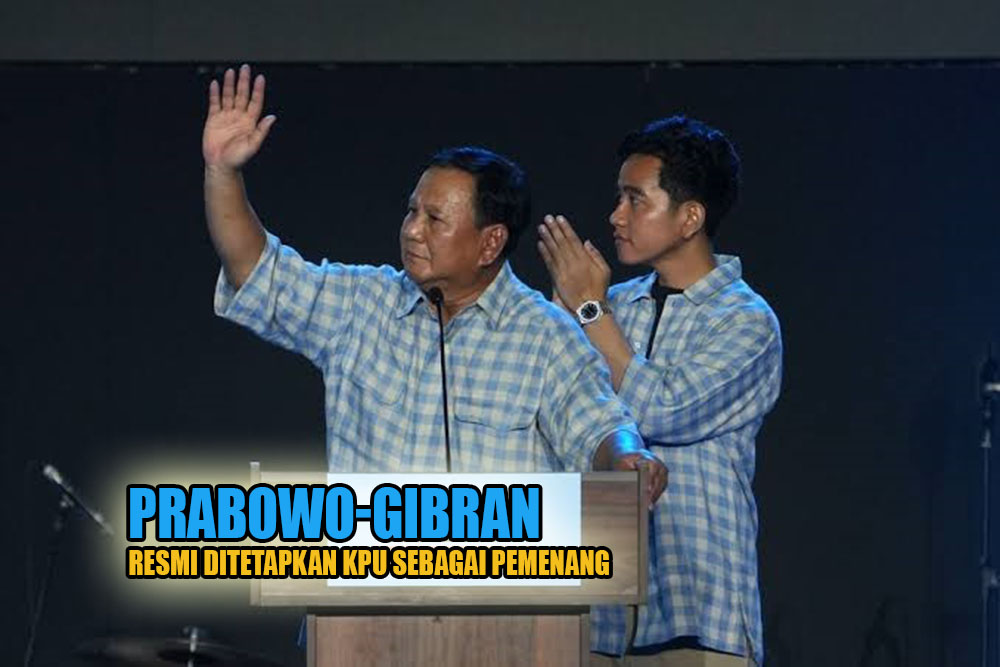 RESMI! KPU Tetapkan Prabowo-Gibran Sebagai Pemenang Pilpres 2024, Segini Total Perolehan Suaranya