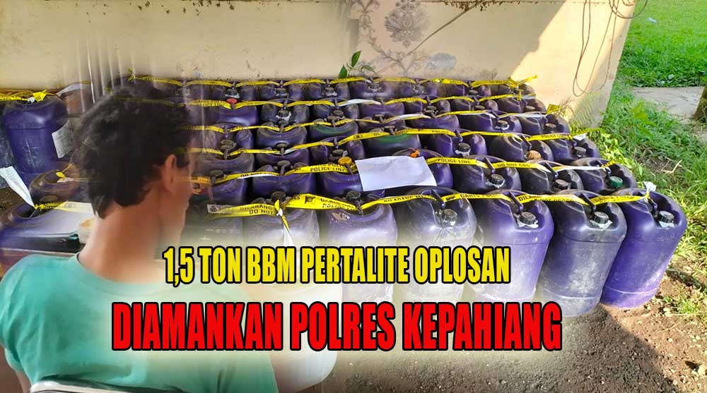 1,5 Ton BBM Pertalite Oplosan Diamankan Polres Kepahiang, Pelaku Dalam Pemeriksaan Polisi!