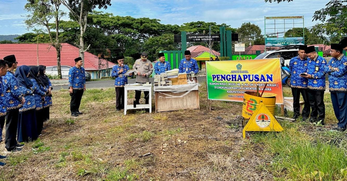 Di Kepahiang Ribuan Blanko Pernikahan Dimusnahkan