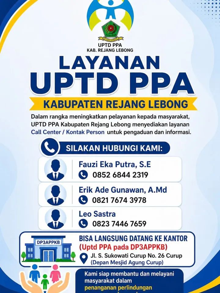 UPTD PPA Rejang Lebong Buka Pengaduan Masyarakat