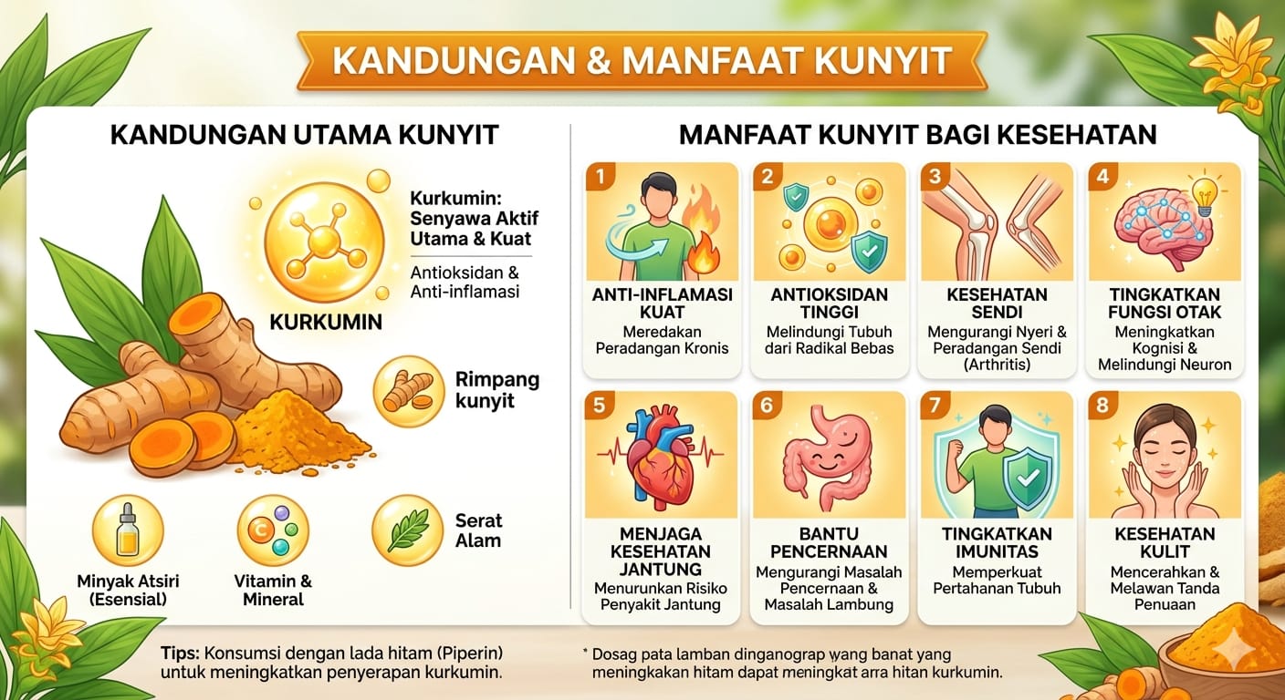 Rahasia Rempah Emas, Ini Kandungan Kunyit dan Manfaatnya
