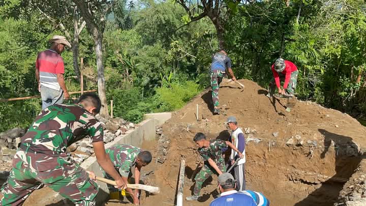 Pembangunan Jembatan Garuda di Rejang Lebong Berprogres 