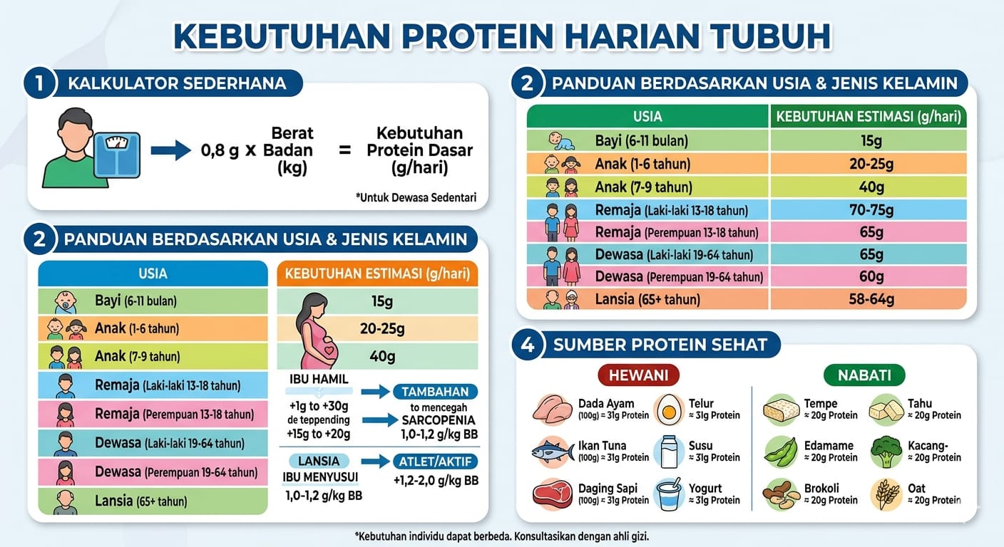 Wajib Tahu, Berapa Protein yang Dibutuhkan Tubuh Tiap Hari!