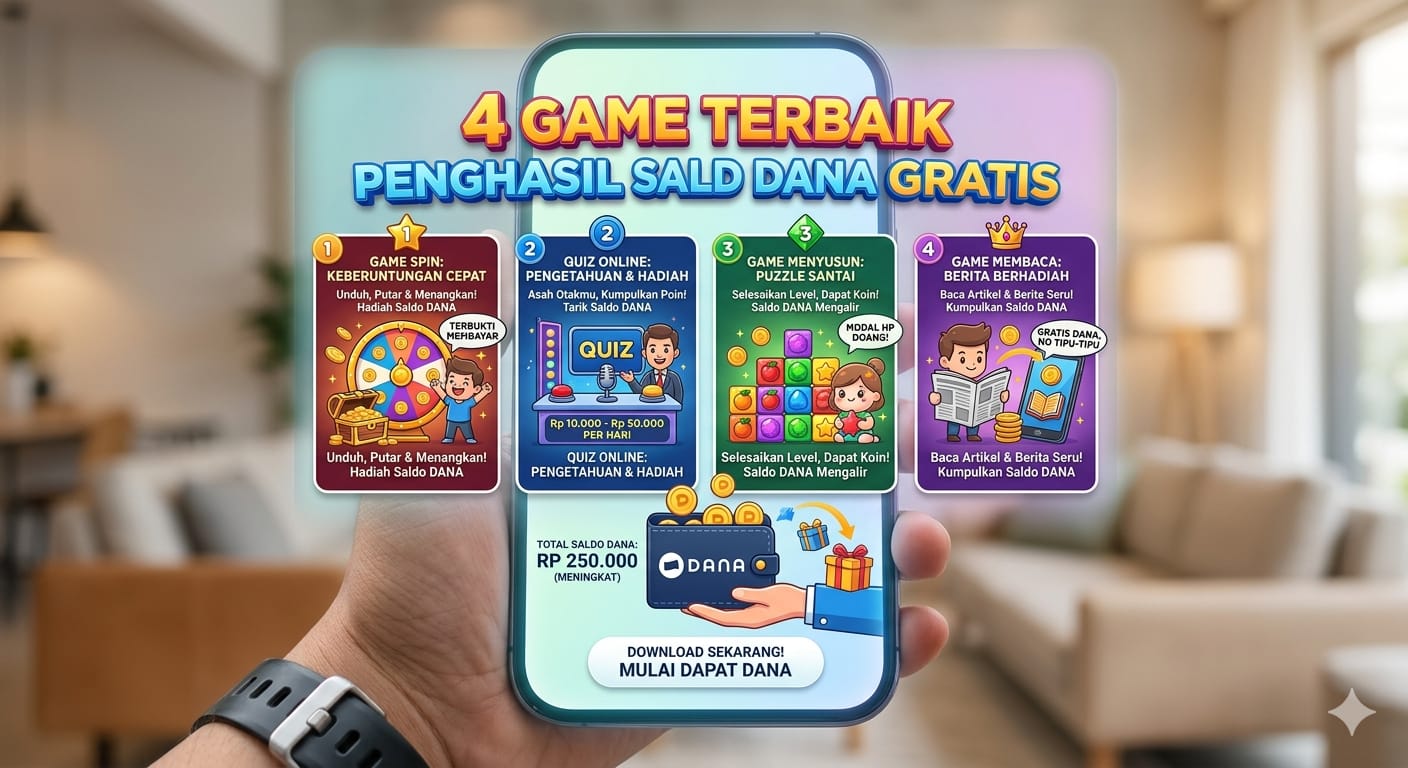 Main Santai Langsung Cuan, Ini 4 Game Penghasil Saldo DANA Paling Viral!