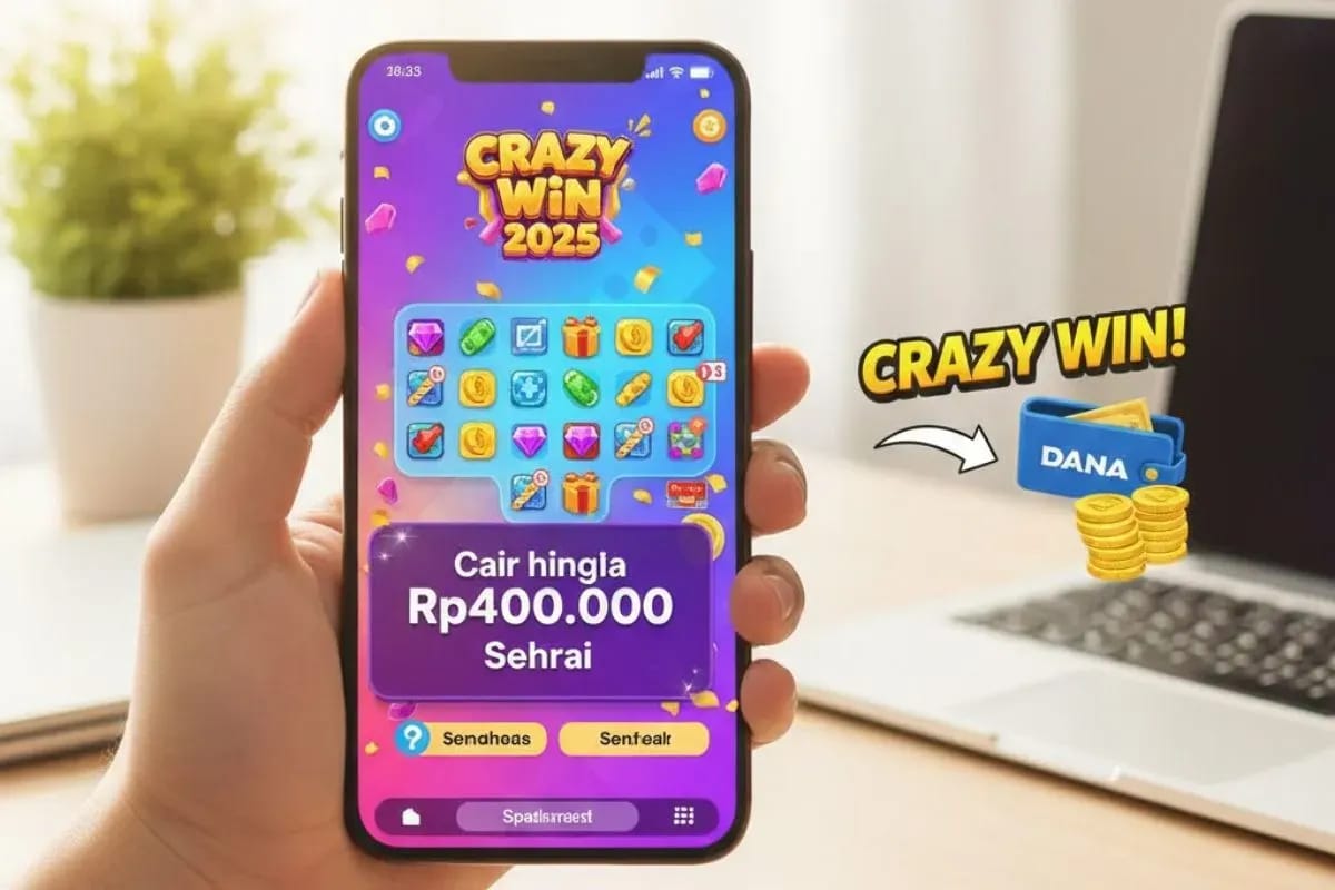 Klaim Rp400 Ribu Sehari, Unduh Game Penghasil Uang Crazy Win
