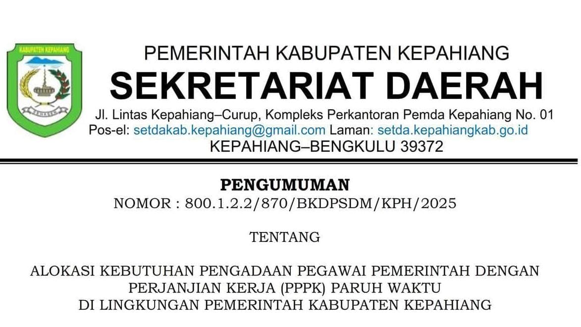 Selamat! 694 Tenaga Honorer Dinyatakan Lulus Pemberkasan PPPK Paruh Waktu dan Berhak Isi DRH