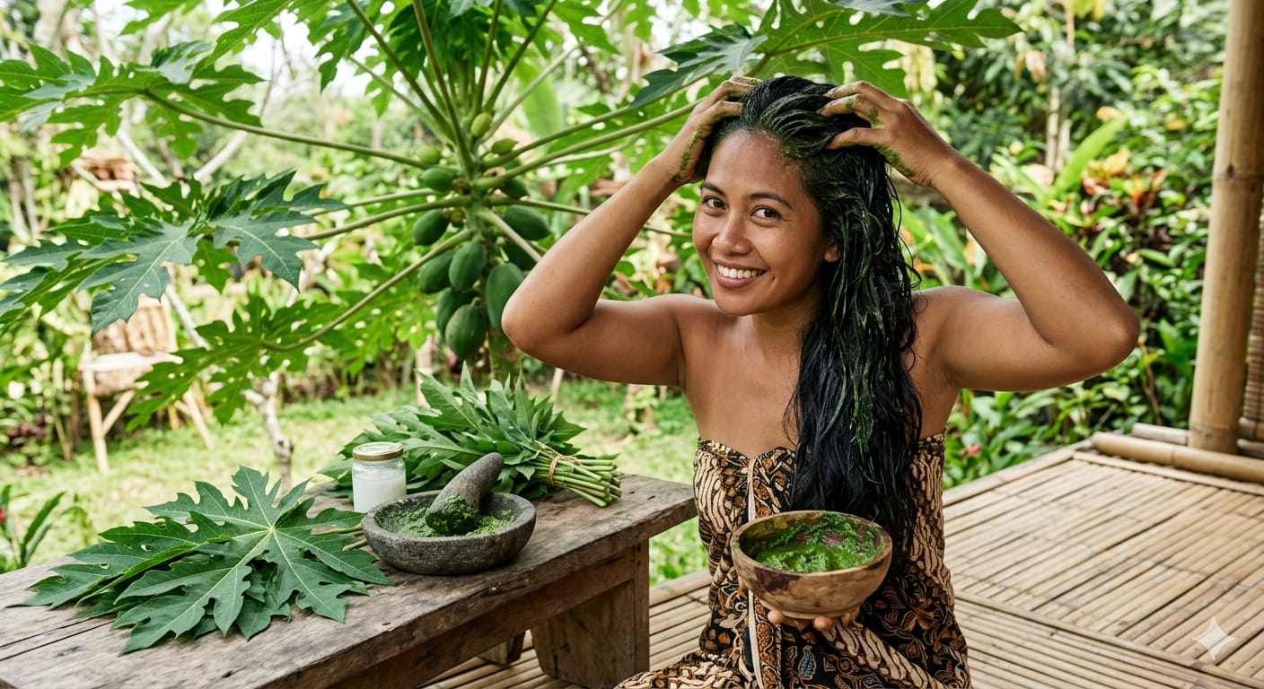 Rambut Kuat dan Lebat, Manfaatkan Daun Pepaya