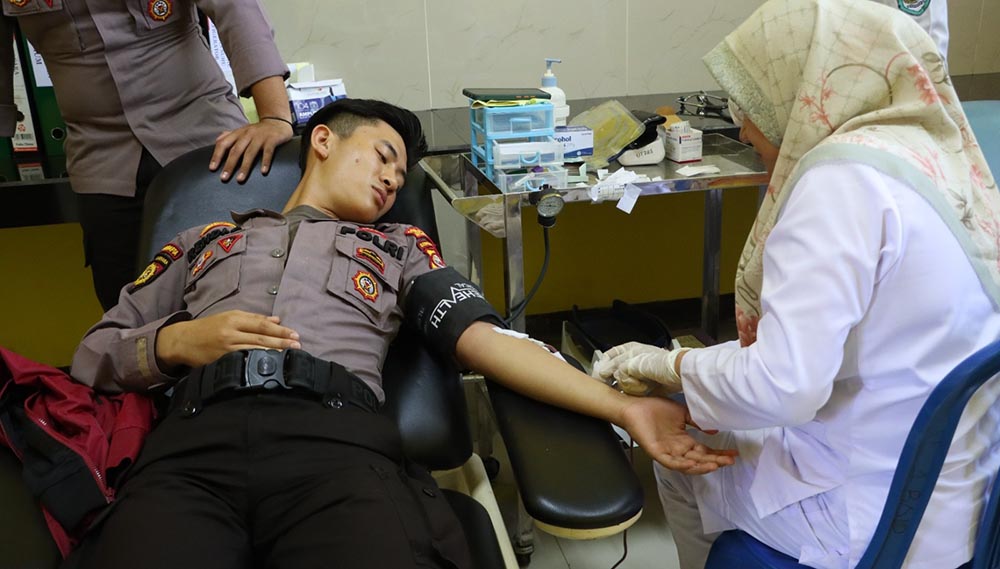 HUT Humas Polri ke-72, 16 Kantong Darah Dipersembahkan Polres Kepahiang Untuk Masyarakat