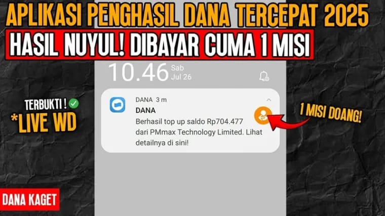 Cobain Aplikasi Penghasil Saldo DANA Gratis Ini, Baru Main Dapat Rp200ribu