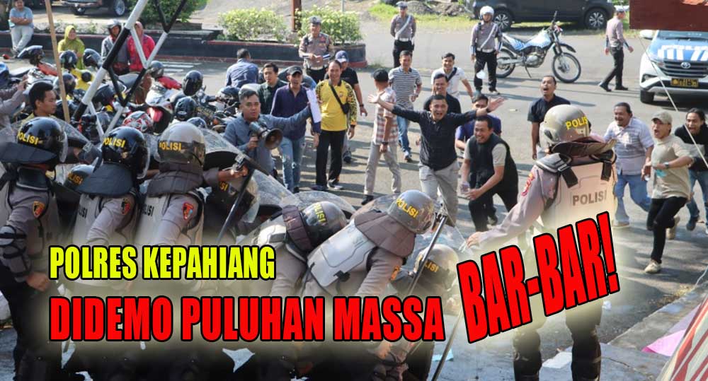 Polres Kepahiang Didemo Puluhan Massa, Personel Seragam Lengkap Diturunkan!