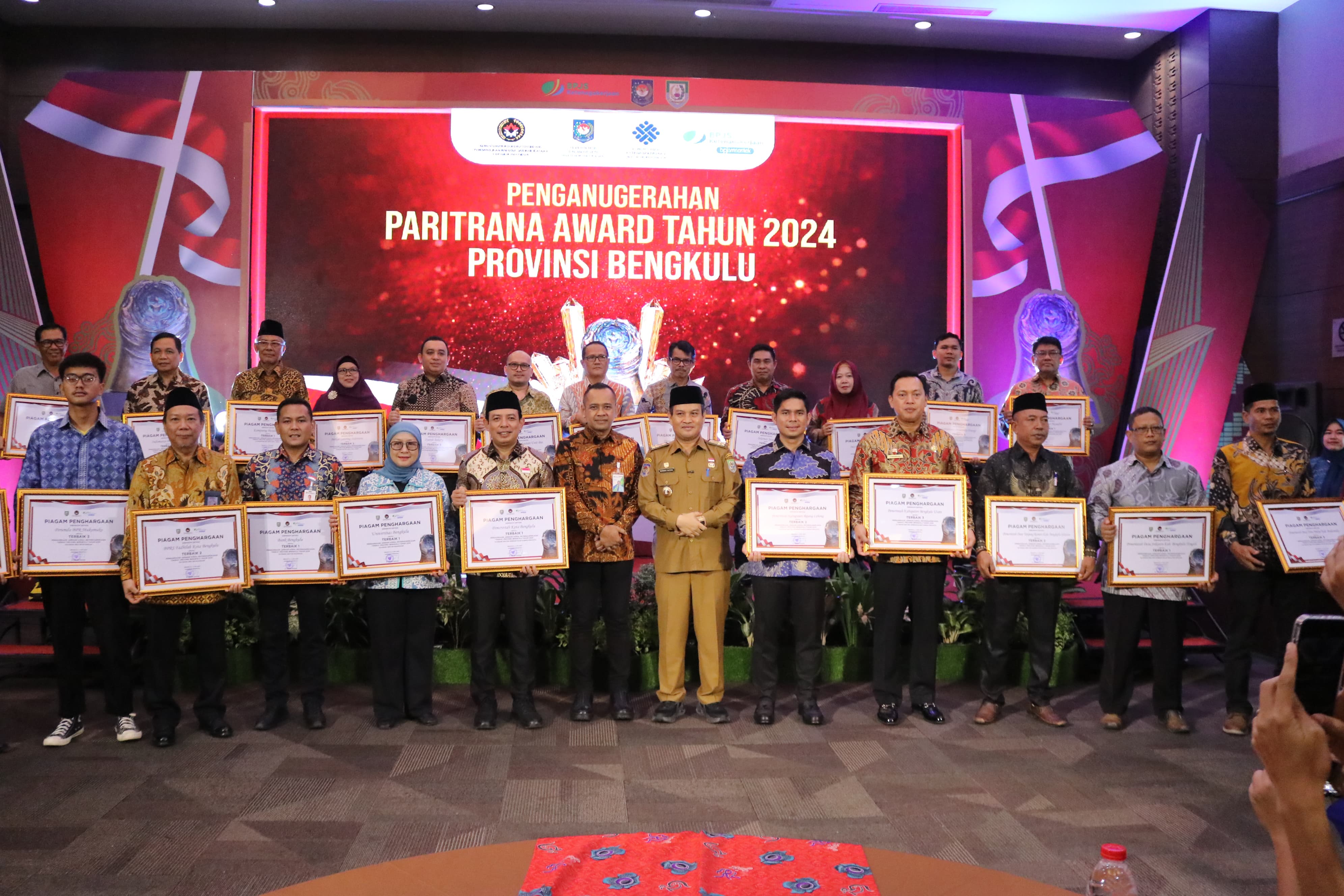 Rejang Lebong Raih Runner Up Paritrana Award Bengkulu 2024