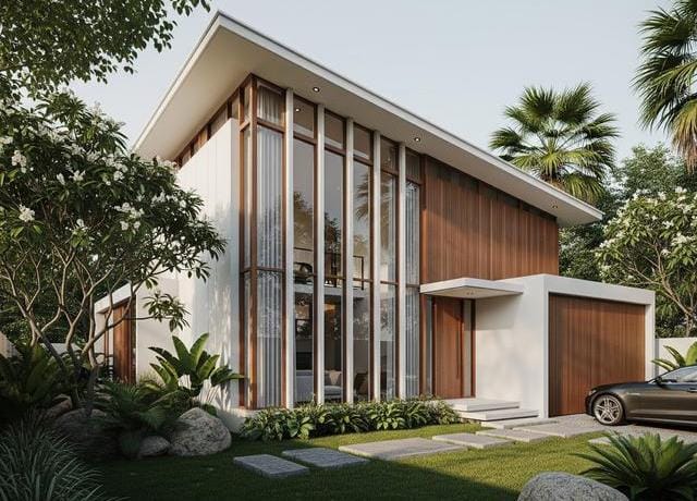 Inspirasi Desain Hunian Kontenporer, 3 Gambar Rumah Minimalis Atap Sandar Modern