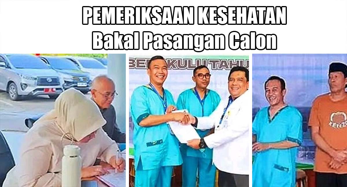 3 Bakal Pasangan Calon Bupati dan Wakil Bupati Kepahiang Tuntaskan Pemeriksaan Kesehatan, Hasilnya?