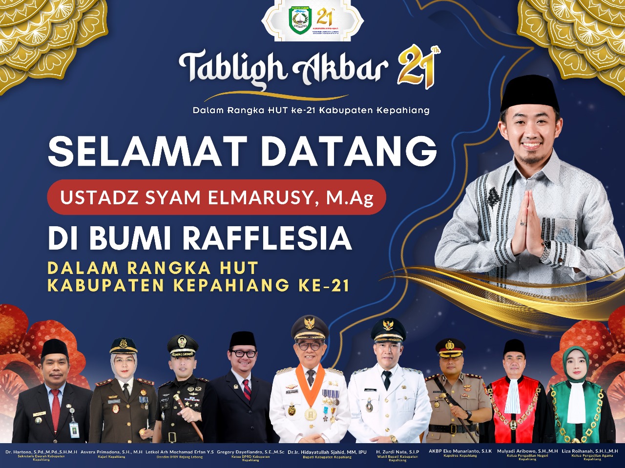 Full Ilmu dan Penuh Berkah, Saksikan Tabligh Akbar Pemkab Kepahiang Bersama Ust Syam Elmarusy