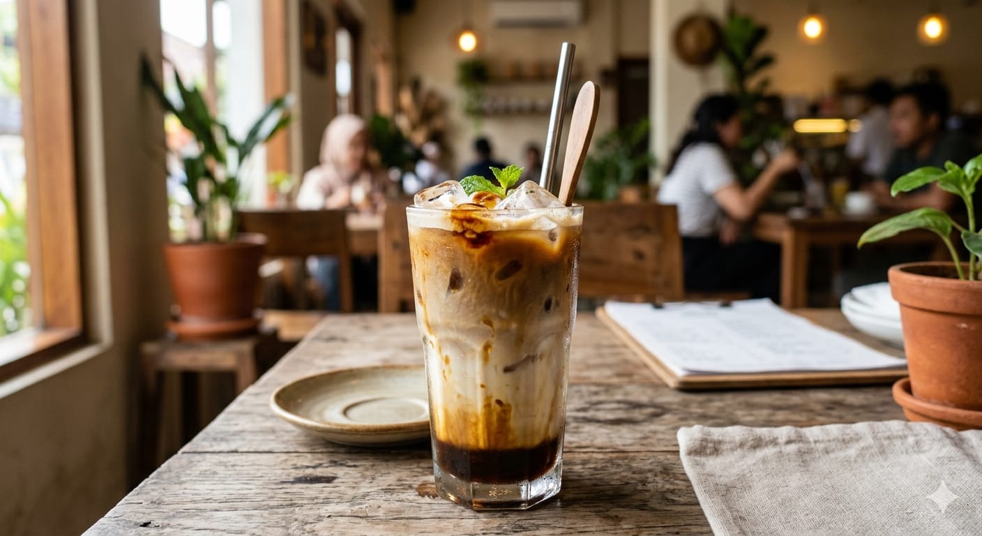 Racikan Es Kopi Susu Kekinian Makin Enak dengan Gula Aren