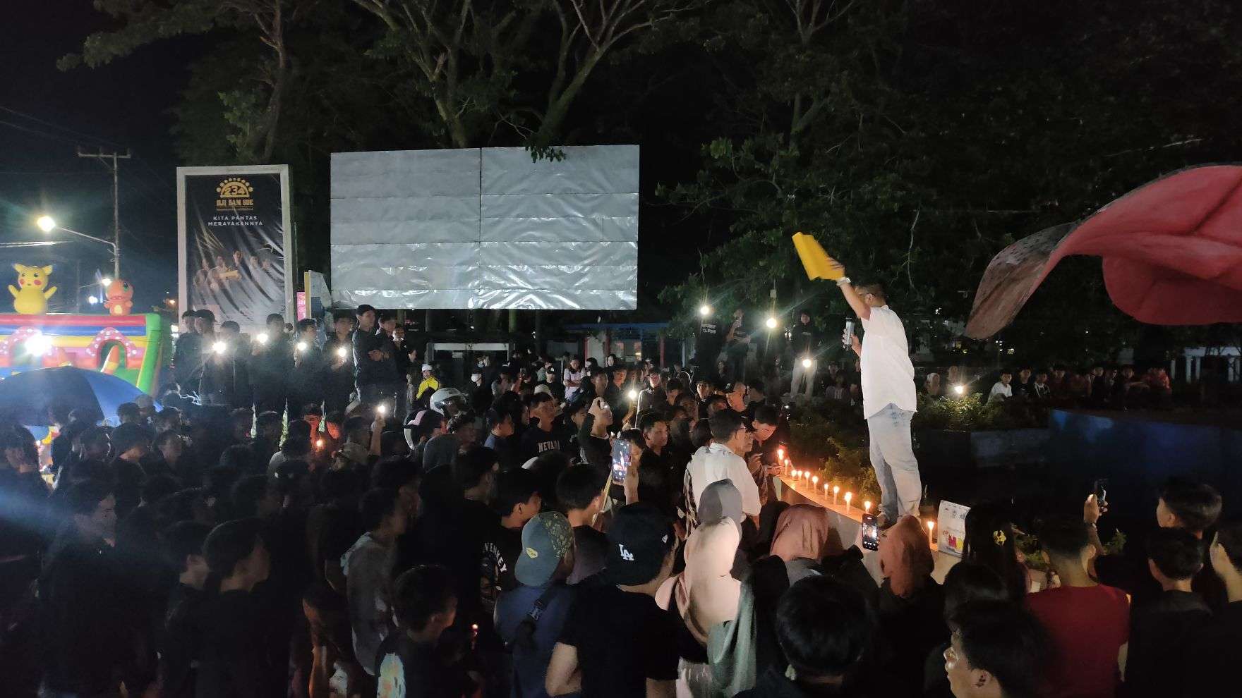 1000 Lilin Menyala, Ini Sederet Tuntutan Massa Aksi Solidaritas di Kepahiang!