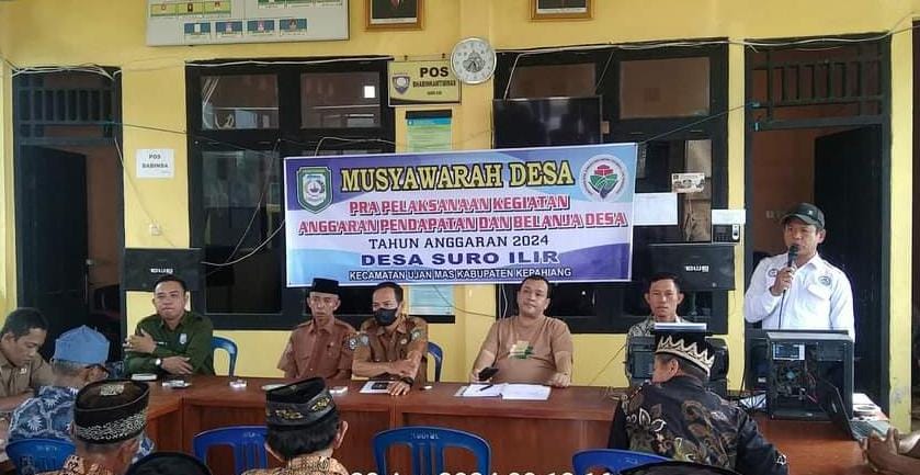 Desa Suro Ilir Gelar Musyawarah Pra Pelaksanaan Kegiatan APBDes 2024