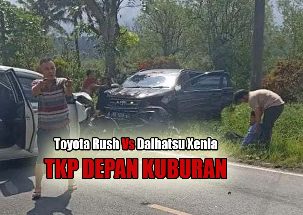 Toyota Rush Vs Xenia Beradu Kambing Depan Kuburan, Korban Laka Lantas Dilarikan ke RSUD Kepahiang!