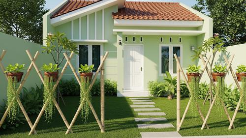 Inspirasi Hunian Asri, 5 Model Pagar Bambu dengan Pot Tanaman Gantung