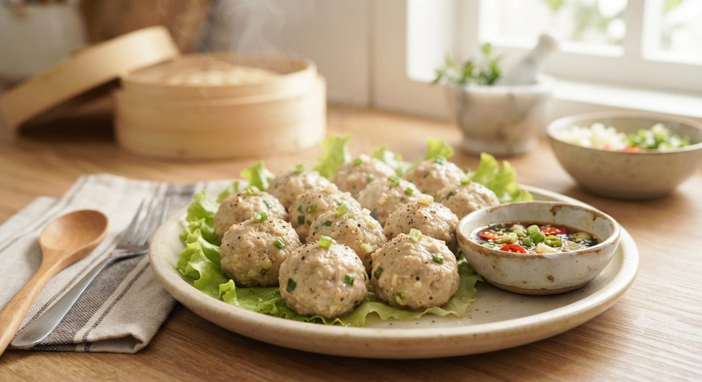 Menu Praktis Tinggi Protein, Ini Resep Bola-bola Ayam Kukus yang Lembut!