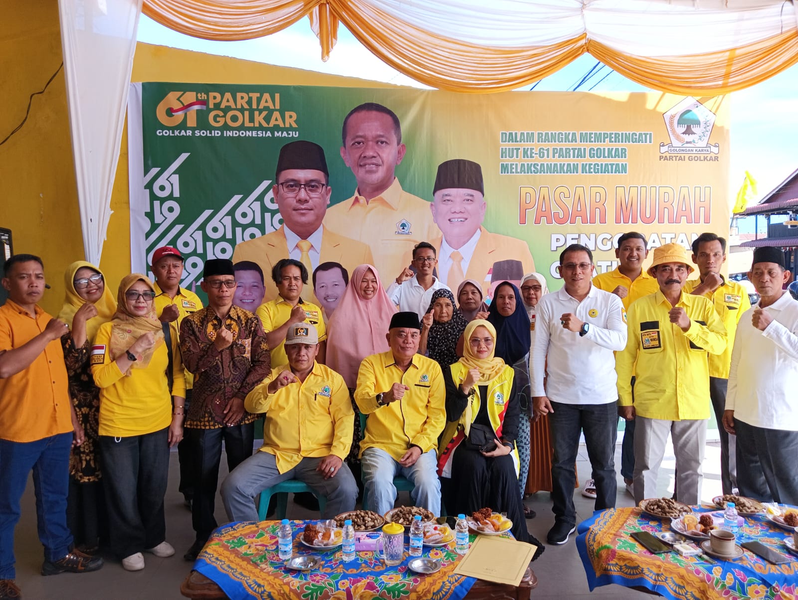 HUT ke-61, DPD Golkar Kepahiang Gelar Pasar Murah Paket Sembako dan Pengobatan Gratis