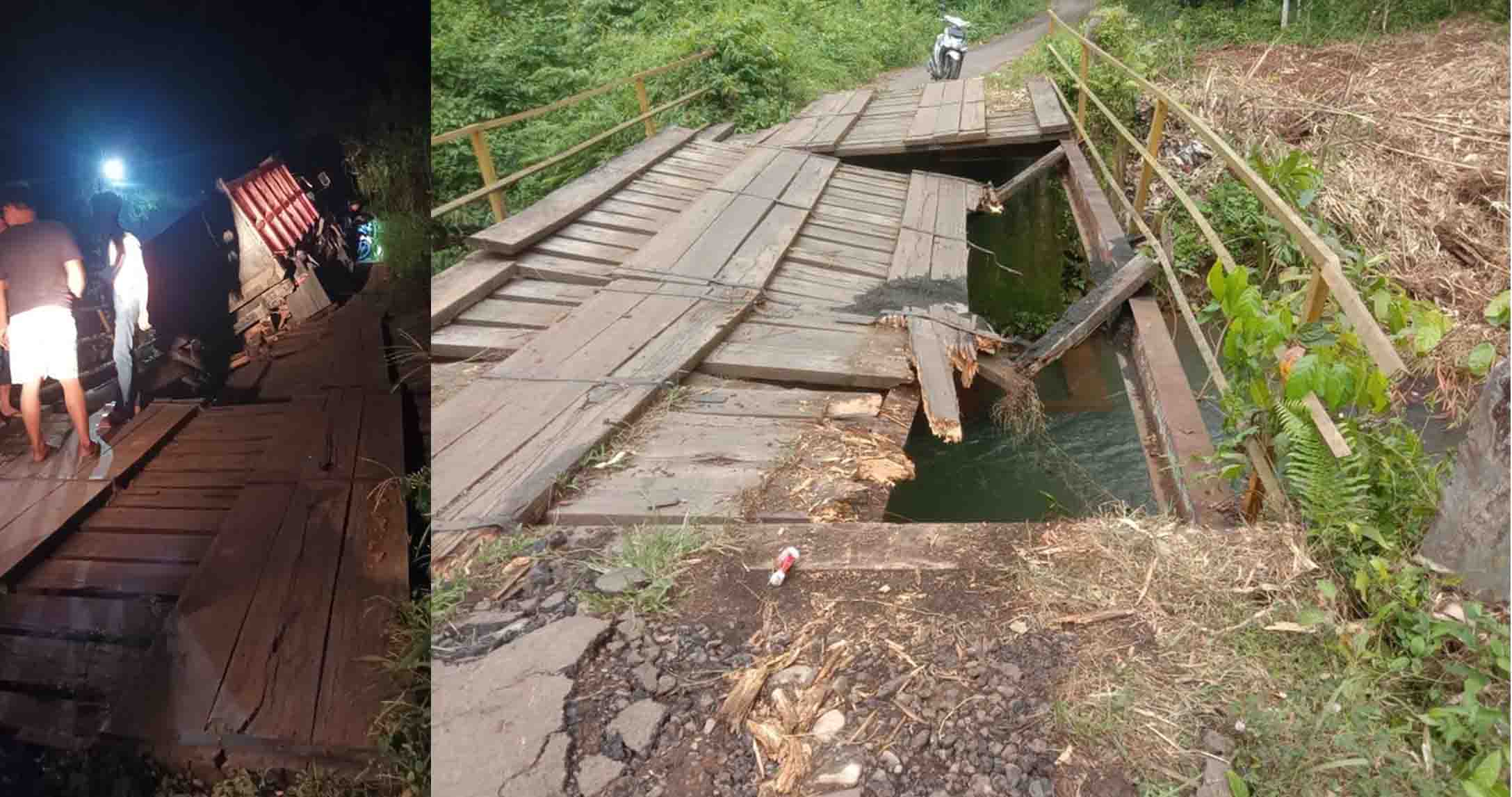 Jembatan Penghubung Desa Belimbing Diperbaiki