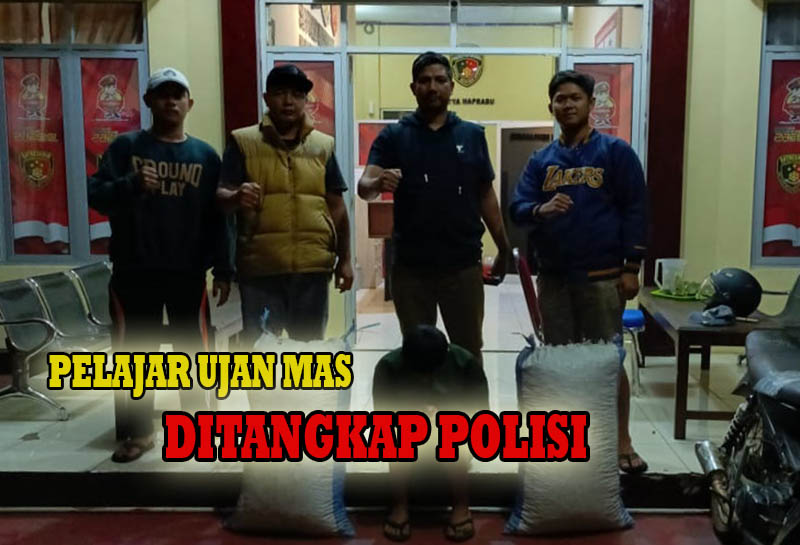 Pelajar Ujan Mas Ditangkap Polisi Bersama 2 Karung Kopi