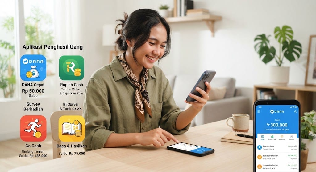 Bisa Digunakan Lewat Hp, Ini 5 Aplikasi Penghasil Uang Saldo DANA