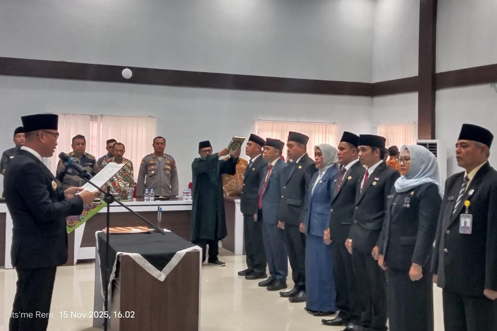 Lantik 8 Kepala OPD, Bupati Kepahiang Ingatkan Pejabat Harus Jujur dan Jangan Korupsi! Jangan Cari Muka