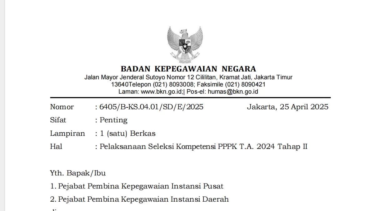Info Terbaru BKN! Seleksi PPPK di 53 Lokasi Ini Ditunda