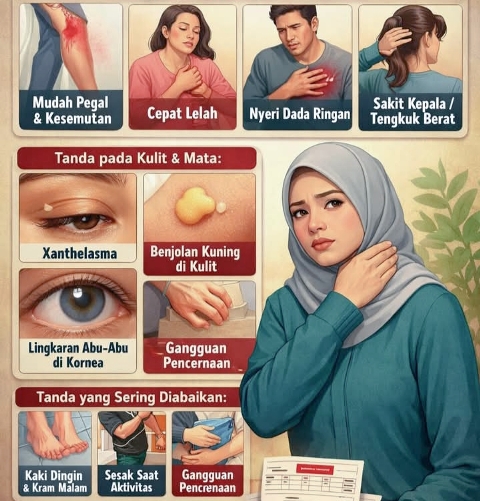 Sering Dianggap Sepele, Yuk Kenali Ciri Kolesterol Tinggi