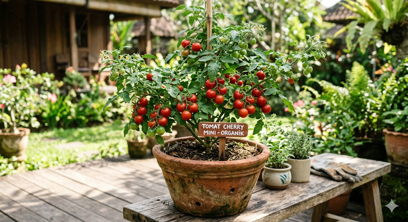 Manfaatkan Halaman Rumah Minimalis, Ini 3 Tips Menanam Tomat Cherry Mini di Pot