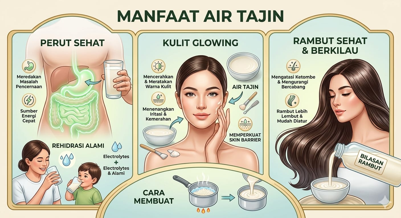 Cerah Glowing Alami, Ini Manfaat Air Tajin untuk Wajah