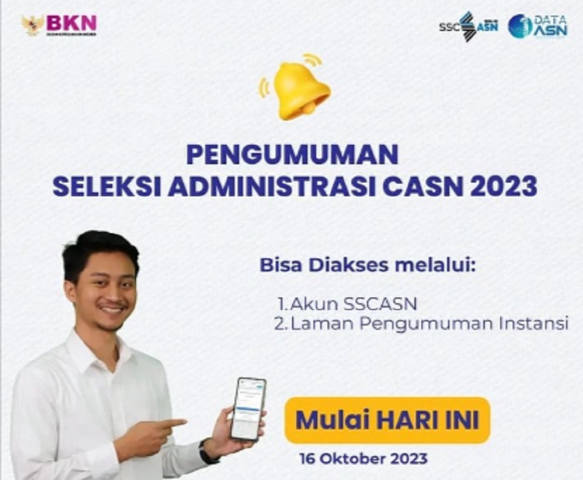 Bukan SSCASN 2023, Simak Cara Mudah Melihat Hasil Seleksi Administrasi CPNS 2023 