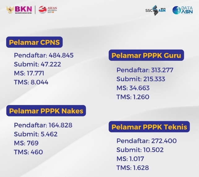 Hari Ini Terakhir, Jumlah Peserta Pendaftaran CPNS 2023 Meingkat Pesat