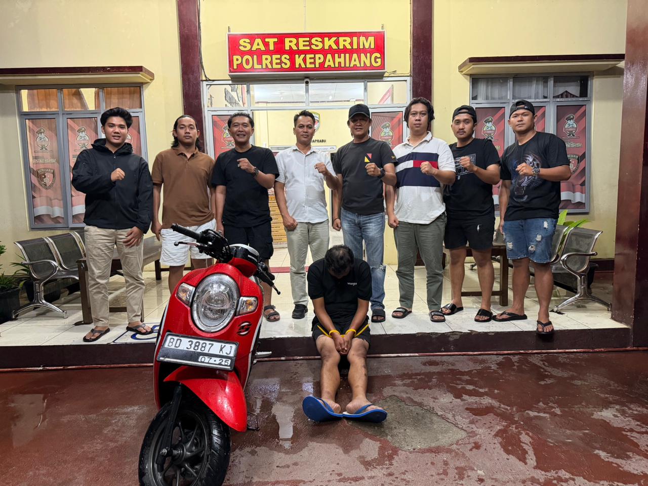 Gelapkan Motor Karyawan Apotek, Warga Jambi Dibekuk Elang Juvi Polres Kepahiang