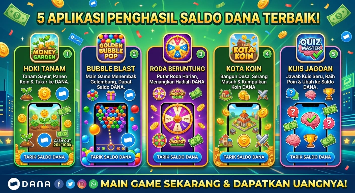 Bisa Coba Gratis, Ini 5 Aplikasi Penghasil Game Saldo DANA