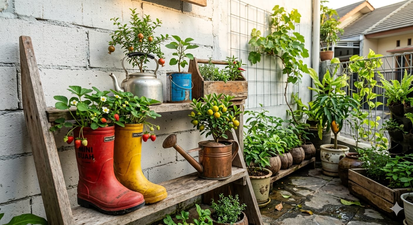 3 Barang Bekas Unik untuk Pot Tanaman Buah Mini di Halaman Sempit