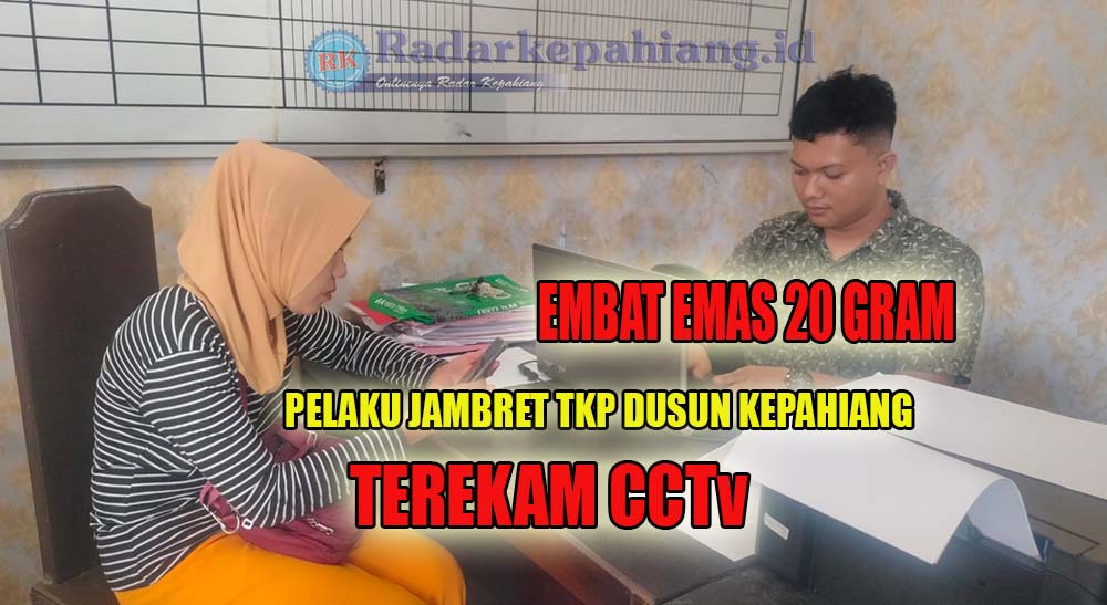 Embat Gelang Emas 20 Gram Pelaku Jambret TKP Dusun Kepahiang Terekam CCTv, Begini Kata Polisi!