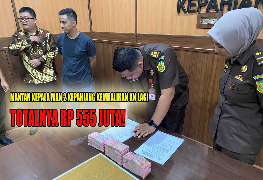 Totalnya Sudah Rp 555 Juta, Mantan Kepala MAN 2 Kepahiang Serahkan Kerugian Negara Rp 309 Juta