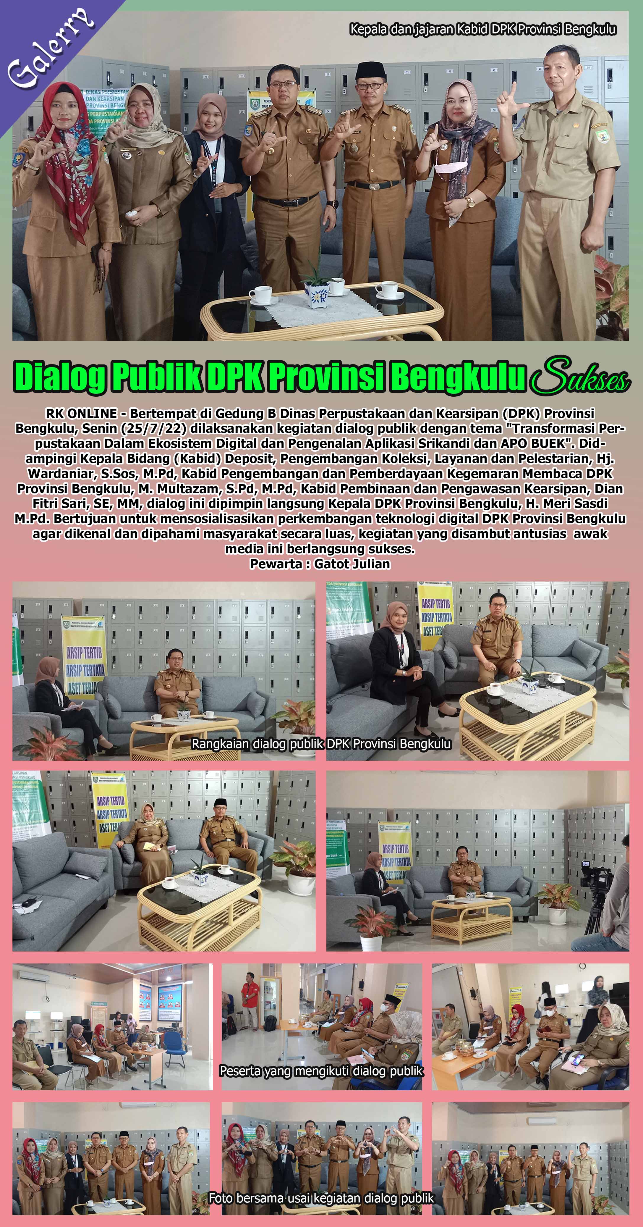 Dialog Publik DPK Provinsi Bengkulu Sukses