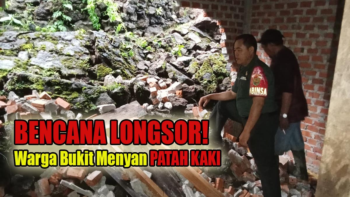 Bencana Longsor, Warga Bukit Menyan Patah Kaki Usai Tertimpa Reruntuhan Bangunan