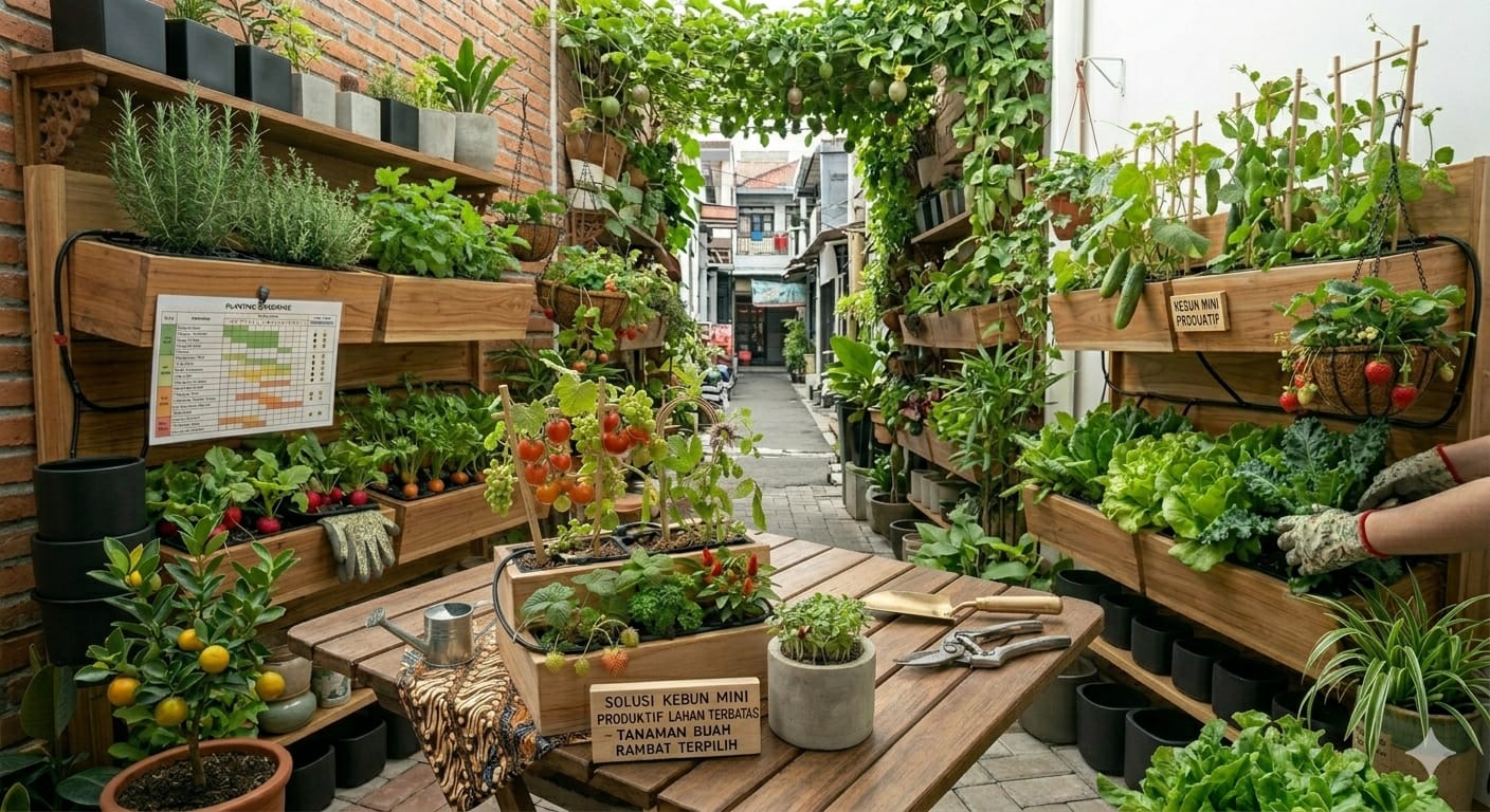 Terlihat Cantik dan Tidak Berantakan, Ini Tips Menata  Kebun Pot di Halaman Sempit