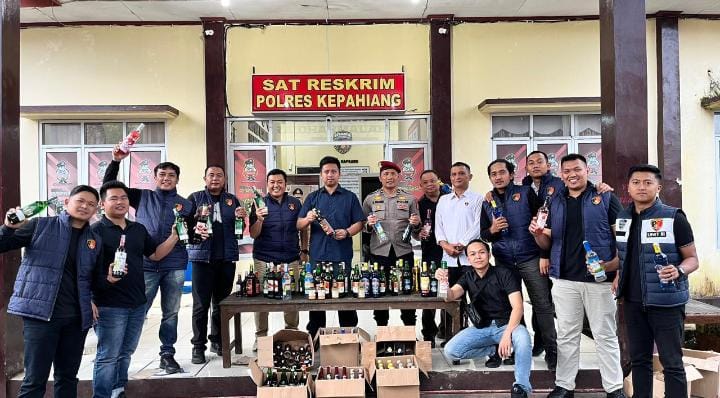 Ops Pekat Nala 1, Polres Kepahiang Amankan Ratusan Botol Miras