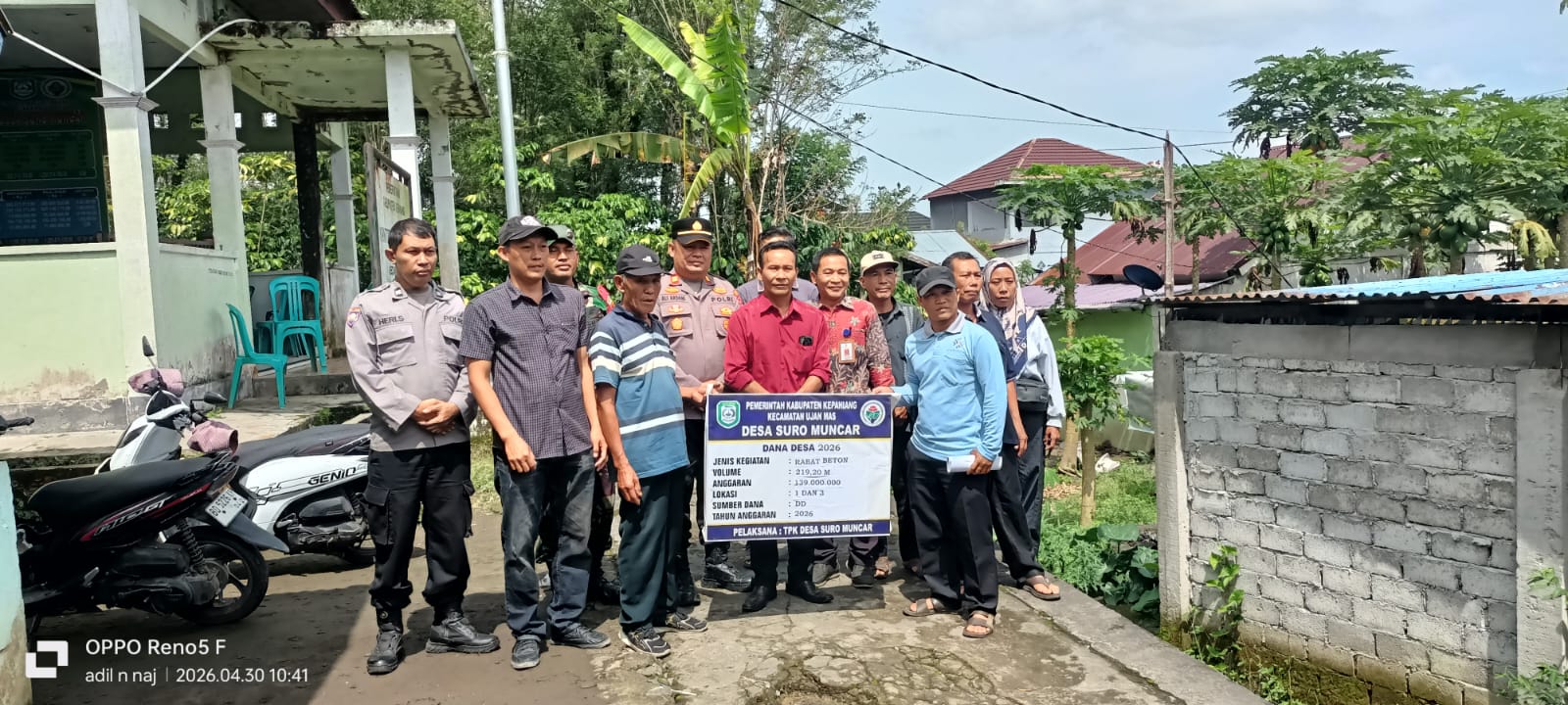 Realisasikan DD Tahun 2026, Desa Suro Muncar Gelar Titik Nol Pembangunan