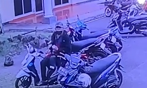 Terekam CCTV, Begini Cara Pelaku Curanmor Embat Motor Cleaning Service RSUD Kepahiang!