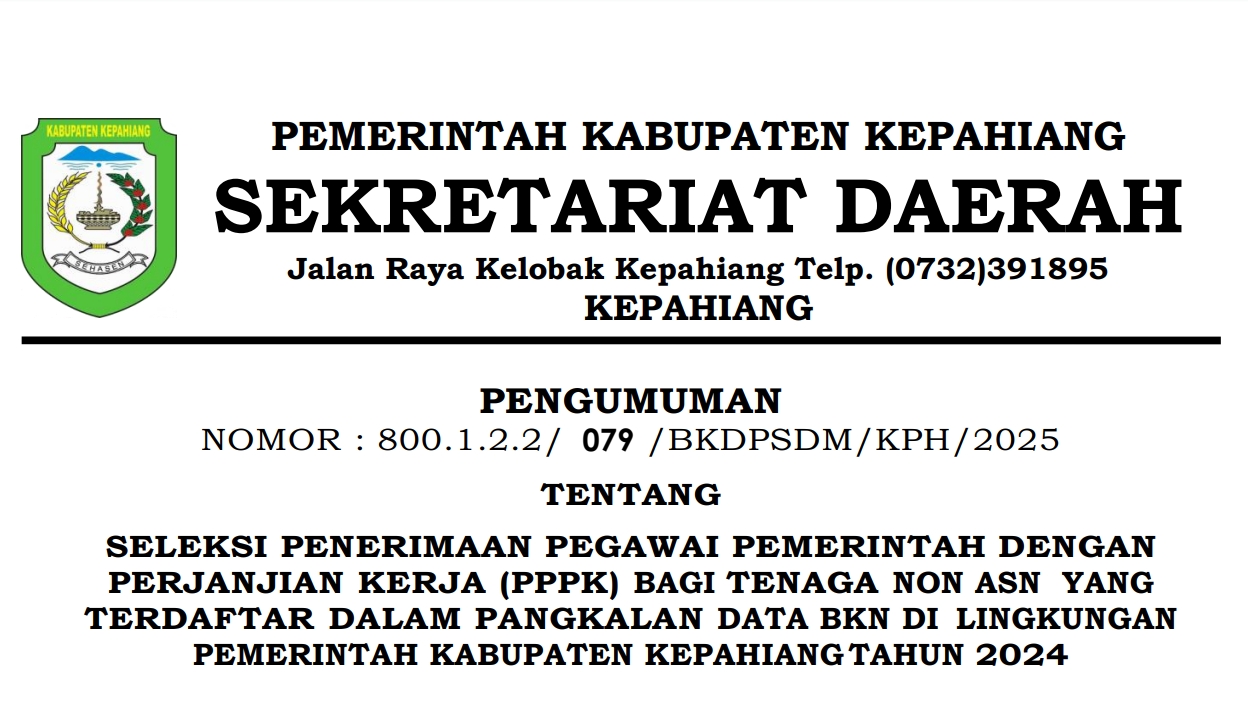 Buruan Daftar, Pendaftaran PPPK Khusus Tenaga Honorer Masuk Database BKN Dibuka Pemkab Kepahiang