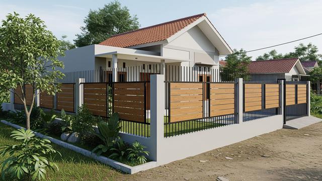 Tampilan Modern dan Fungasional, 5 Model Pagar Minimalis untuk Rumah Type 45 di Desa