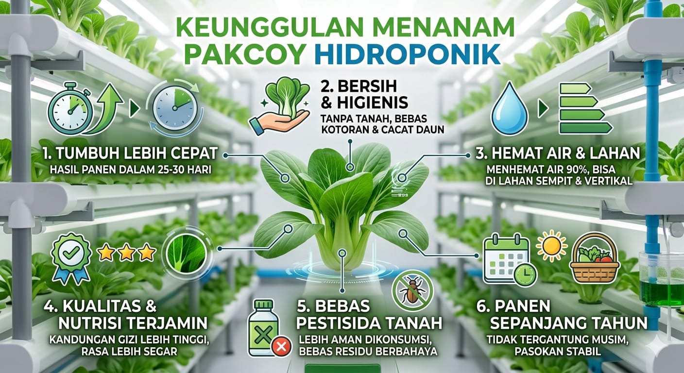 Simak! Ini 4 Keunggulan Menanam Pakcoy Hidroponik untuk Pemula